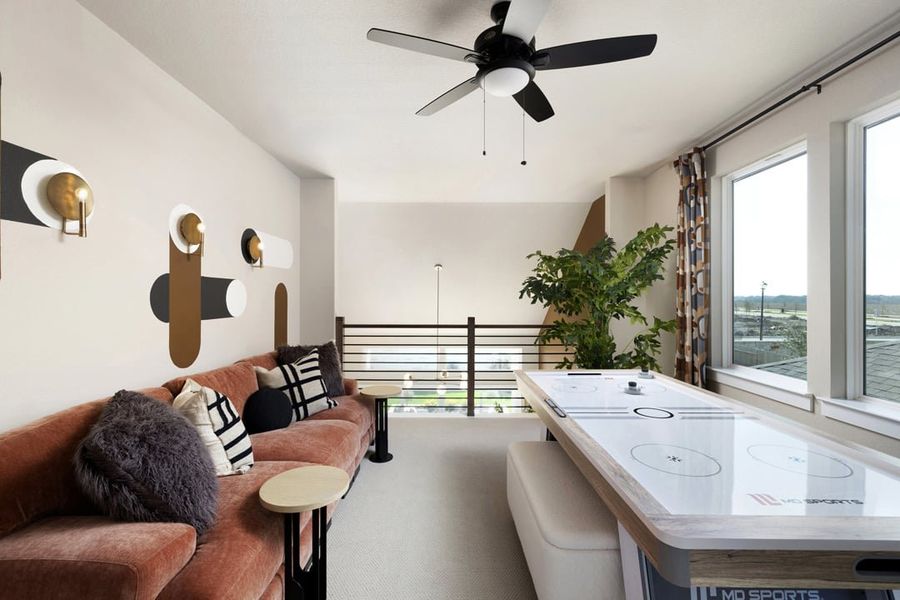 Representative furnished interior of a home built from the Skyview by Tri Pointe Homes in Terrace Collection at Heritage, Dripping Springs (Image 35).