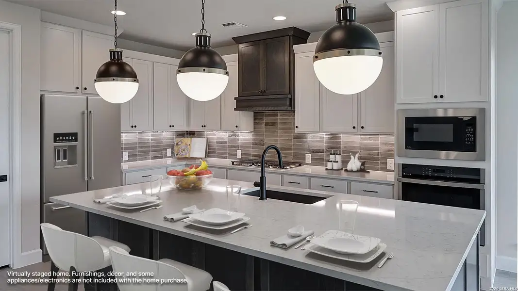 Furnished interior view inside a new home in Alsatian Oaks, Castroville (Image 14).