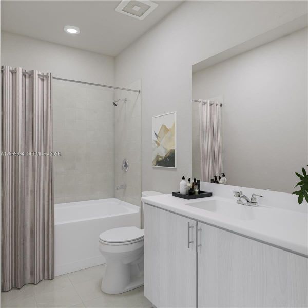 Furnished interior view inside a new home in Breezewood, Miami (Image 12).