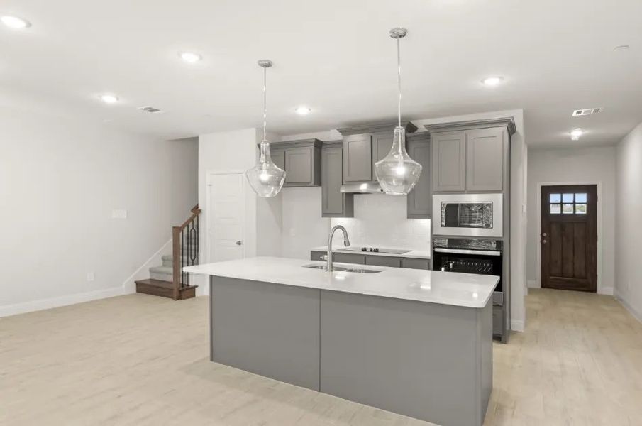 Front exterior of a new home in Sereno Oaks at Buckner Terrace, Dallas, TX, highlighting curb appeal (Image 16).