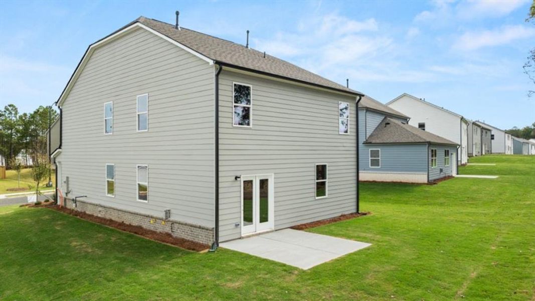 Exterior details and patio area of a home in Parkside at Carter Grove, Cartersville (Image 27).