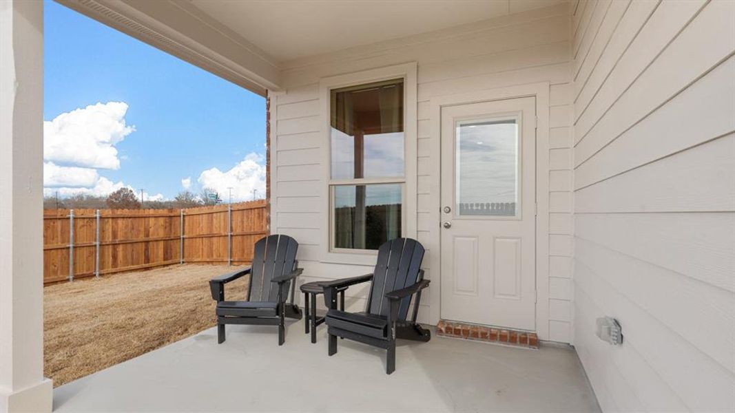 Exterior details and patio area of a home in Lankford Farms, Cleburne (Image 2).