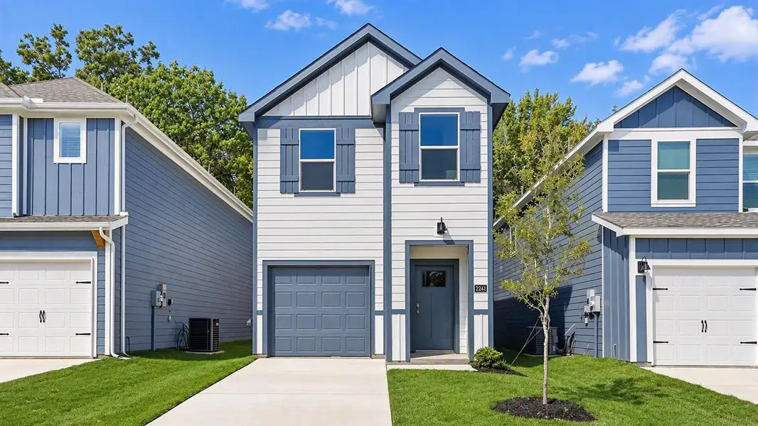 Front exterior of a new home in Arbor Trails South, Princeton, TX, highlighting curb appeal (Image 1). Front exterior of a new home in Arbor Trails South, Princeton, TX, highlighting curb appeal (Image 1).