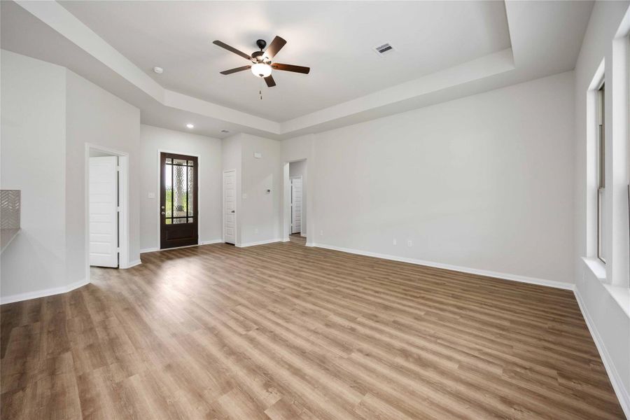 A vaulted ceiling enhances the space making the ceilings taller and the room feel larger. A vaulted ceiling enhances the space making the ceilings taller and the room feel larger.