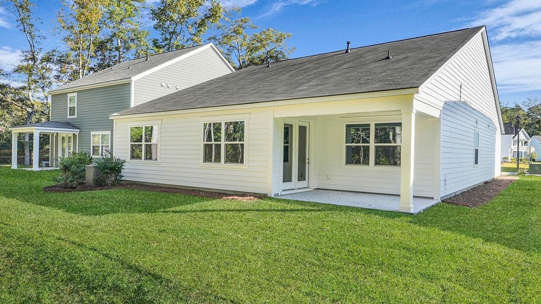 Exterior details and patio area of a home in Founders Corner, Summerville (Image 15).