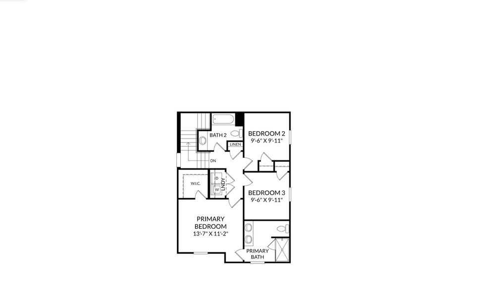 2D floor plan layout for the Logan by Stanley Martin Homes in Avalon Park Wesley Chapel Single Family Homes, Wesley Chapel, FL (Image 3).
