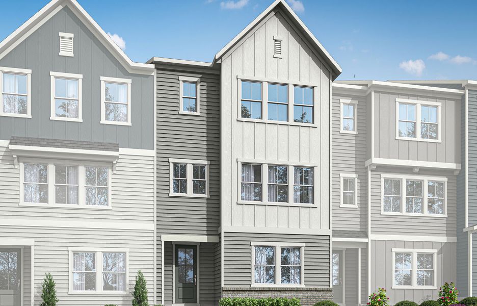 Representative exterior photo of a completed home built from the Nola by Tri Pointe Homes in Holding Village, Wake Forest, NC (Image 17).