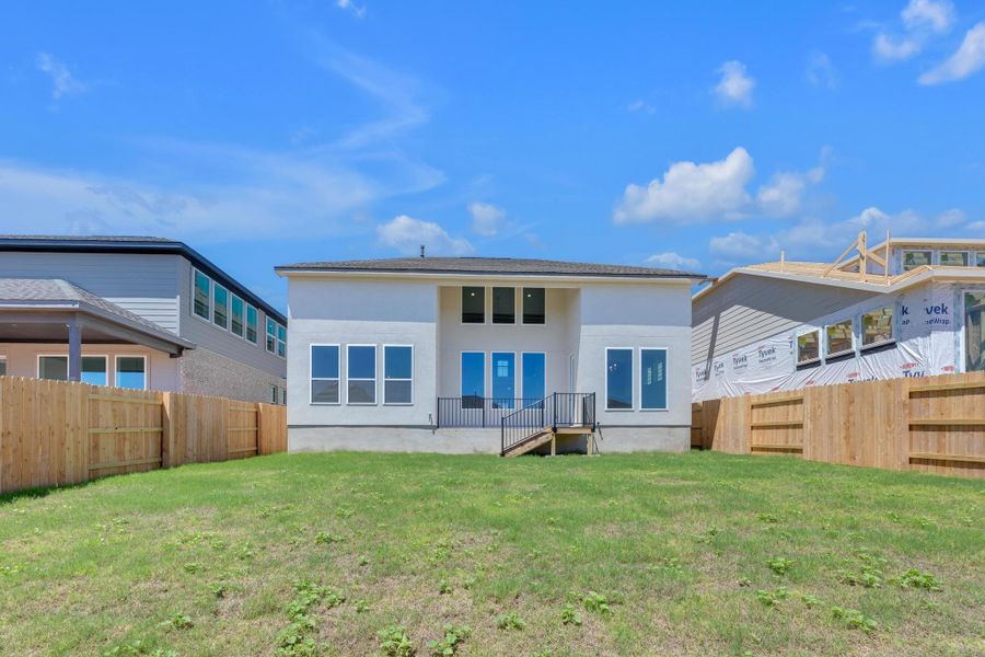 Front exterior of a new home in Nolina - 50', Georgetown, TX, highlighting curb appeal (Image 16).