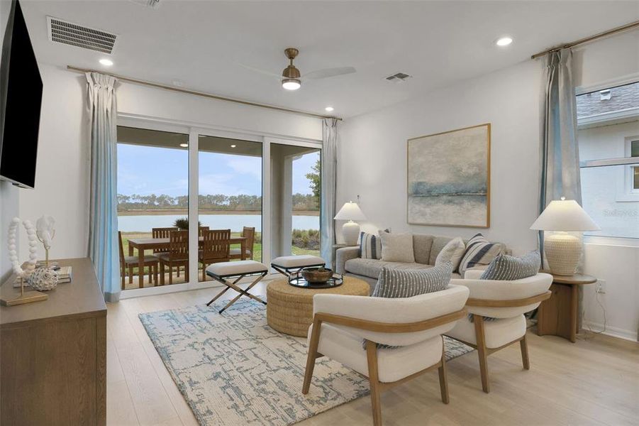 Furnished interior view inside a new home in Creekside Run at Babcock Ranch, Punta Gorda (Image 33).
