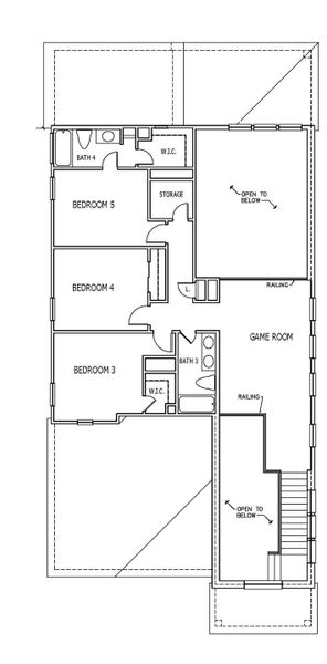 2D floor plan layout of this home in Santa Rita Ranch, Liberty Hill, TX (Image 3).