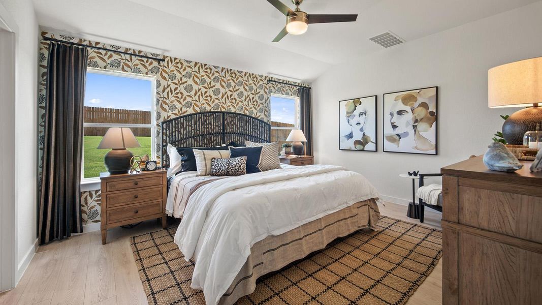 Furnished interior view inside a new home in Trails at Wildhorse, Austin (Image 6). Furnished interior view inside a new home in Trails at Wildhorse, Austin (Image 6).