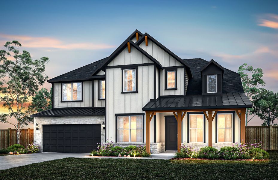 Representative exterior photo of a completed home built from the Ferris by Pulte Homes in Kuempel Farms, Pflugerville, TX (Image 16).