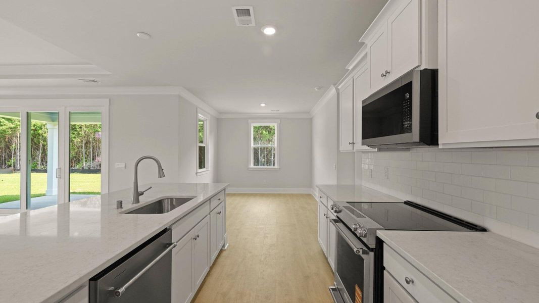 Furnished interior view inside a new home in Berkeley Bay, Ridgeville (Image 9). Furnished interior view inside a new home in Berkeley Bay, Ridgeville (Image 9).