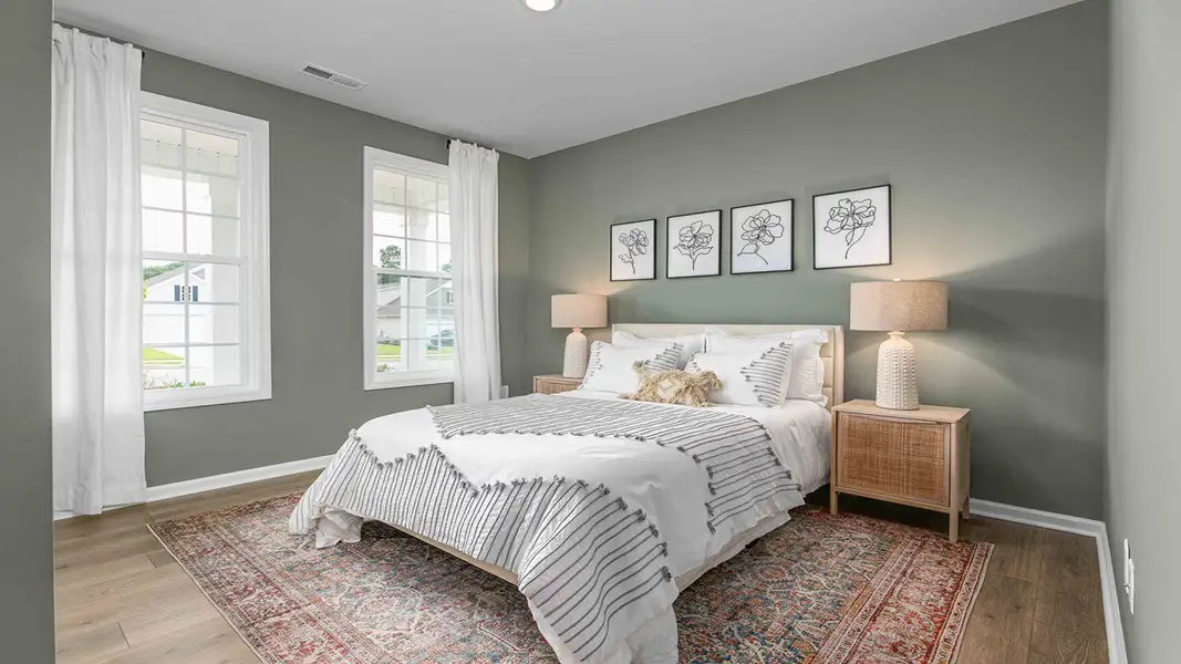 Furnished interior view inside a new home in The Villas at Kinsley, Jamestown (Image 3).