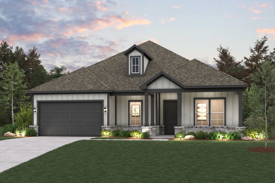 A house with a large front yard. A house with a large front yard.