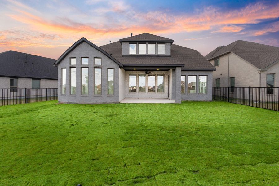 Exterior details and patio area of a home in Bridgeland 55', Cypress (Image 4).