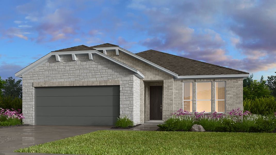 Representative exterior photo of a completed home built from the Driftwood by Taylor Morrison in Nolina 50s, Georgetown, TX (Image 1).