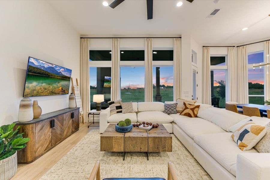 Furnished interior in a model home at Whispering Wind in Bertram (Image 8).