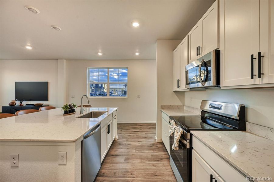 Kitchen view from the garage Kitchen view from the garage