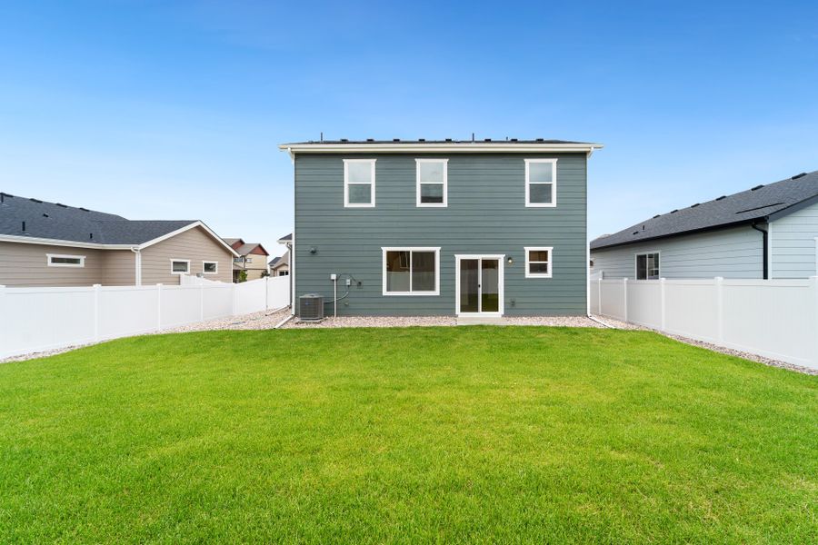 Exterior details and patio area of a home in Union Colony West, Greeley (Image 3).