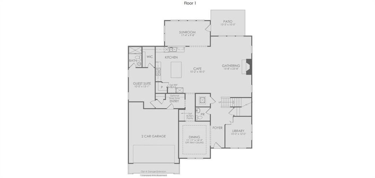 2D floor plan layout of this home in Silverwood, Cumming, GA (Image 3).