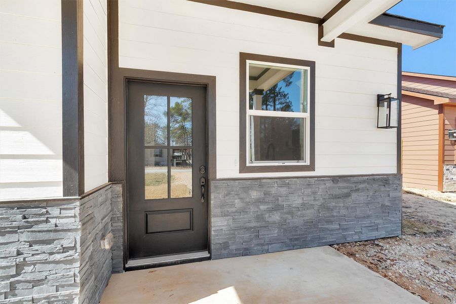 Exterior details and patio area of a home in , Point Blank (Image 23). Exterior details and patio area of a home in , Point Blank (Image 23).