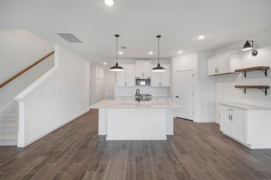 Gourmet island kitchen