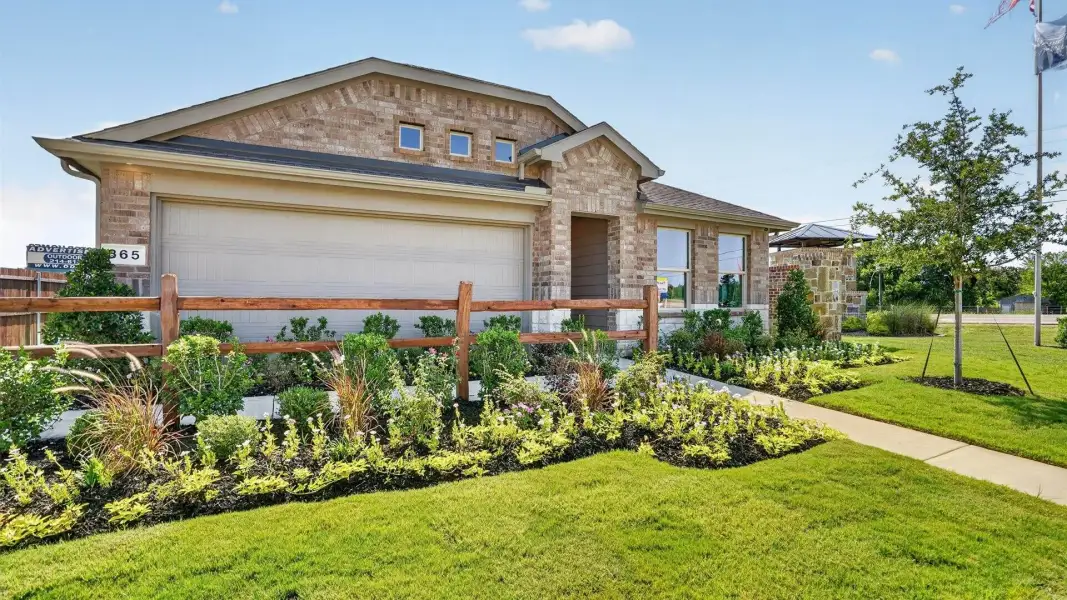 Representative exterior photo of a completed home built from the Baylor by D.R. Horton in Blackbird Estates, Mineral Wells, TX (Image 25). Representative exterior photo of a completed home built from the Baylor by D.R. Horton in Blackbird Estates, Mineral Wells, TX (Image 25).