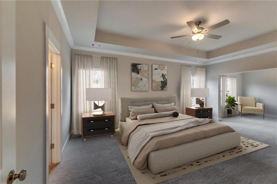 Furnished interior view inside a new home in Traditions of Braselton, Jefferson (Image 4).