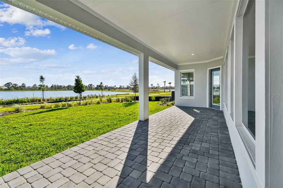 Exterior details and patio area of a home in Laureate Park at Lake Nona - Park Series, Orlando (Image 3).