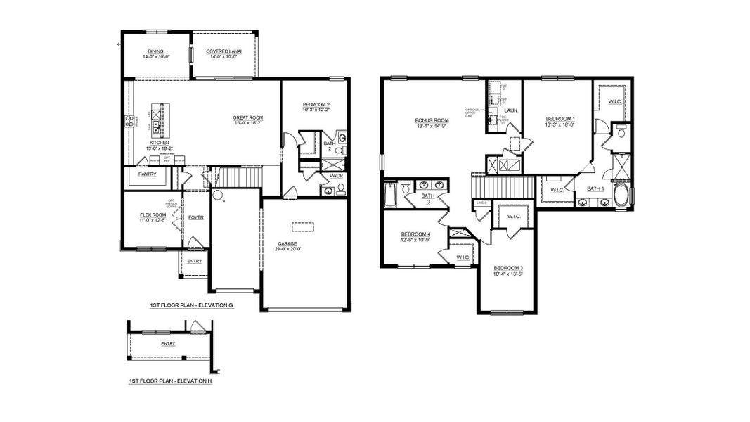 2D floor plan layout of this home in Deerbrook, Land O' Lakes, FL (Image 2). 2D floor plan layout of this home in Deerbrook, Land O' Lakes, FL (Image 2).