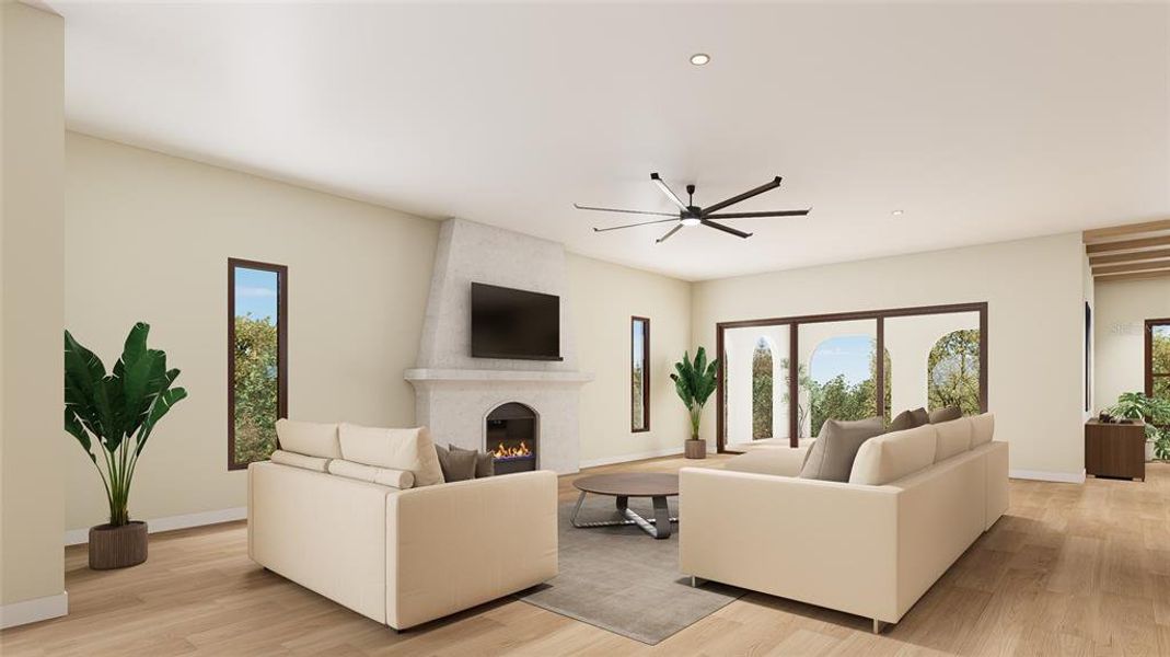 Furnished interior view inside a new home in , Tampa (Image 1).