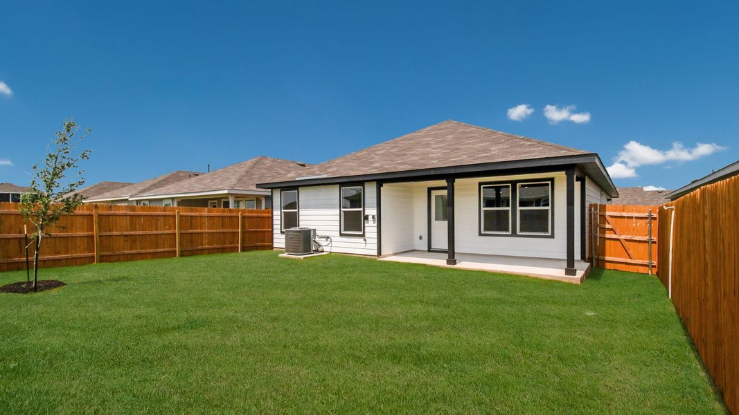 Representative exterior photo of a completed home built from the The Gaven by D.R. Horton in Wayside, Uhland, TX (Image 15).