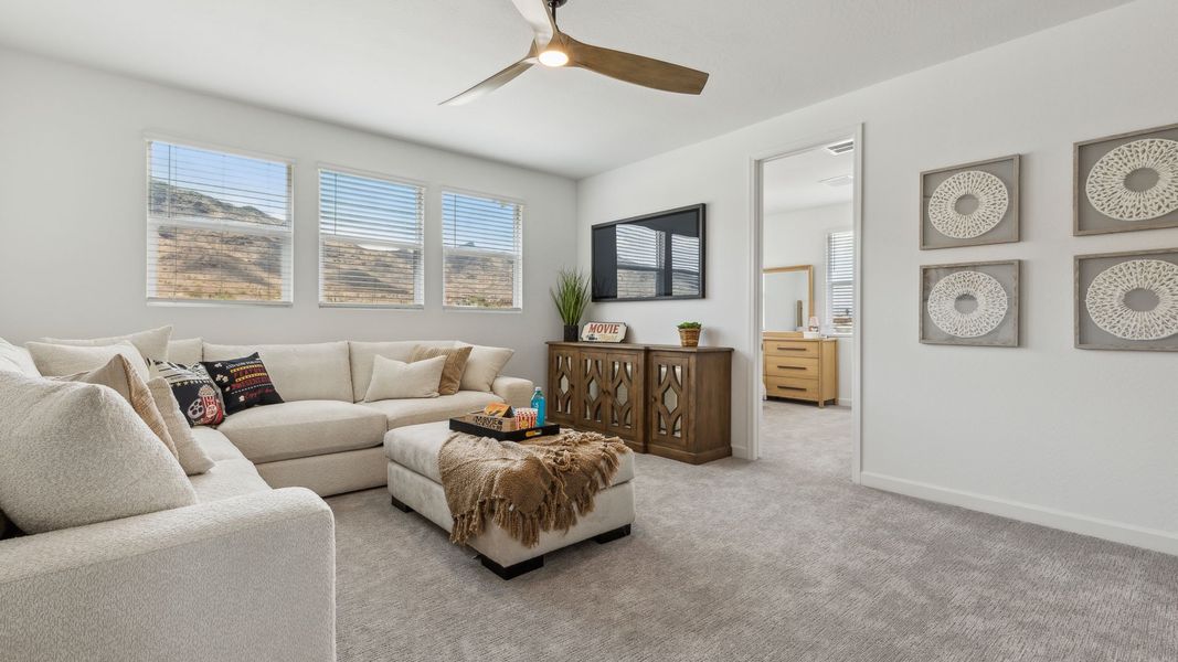 Representative furnished interior of a home built from the Miraval by D.R. Horton in The Ridge at Stone Butte, Phoenix (Image 45).