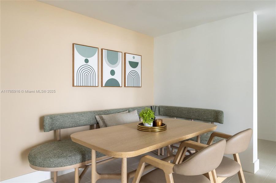 Furnished interior view inside a new home in , Miami (Image 15). Furnished interior view inside a new home in , Miami (Image 15).