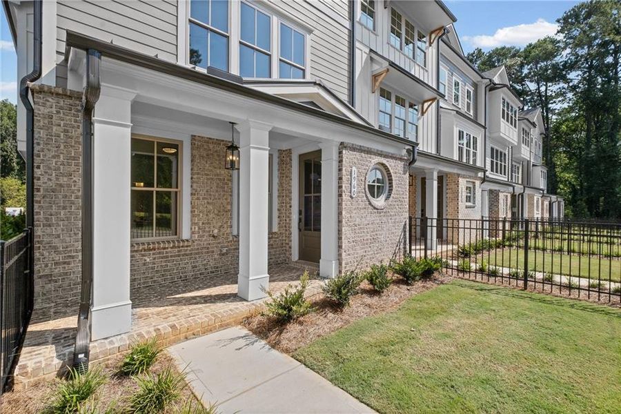 Exterior details and patio area of a home in Devin's Shire, Kennesaw (Image 3).