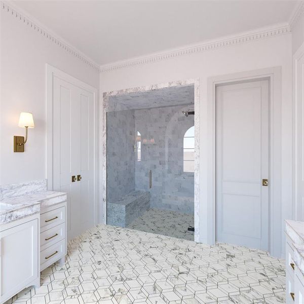 Furnished interior view inside a new home in , Dallas (Image 14).