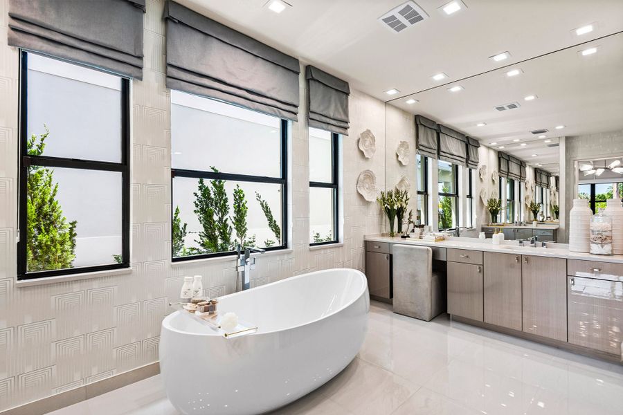 Representative furnished interior of a home built from the Pegasus by GL Homes in Apex at Avenir, Palm Beach Gardens (Image 9).