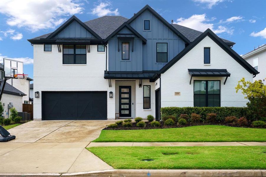 Front exterior of a new home in , Frisco, TX, highlighting curb appeal (Image 20). Front exterior of a new home in , Frisco, TX, highlighting curb appeal (Image 20).