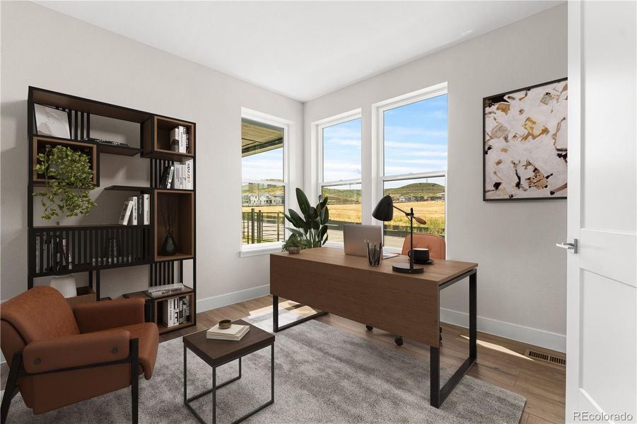 Furnished interior view inside a new home in Storytellers at Lyric, Lone Tree (Image 21).