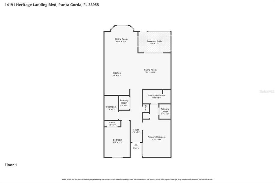 2D floor plan layout of this home in , Punta Gorda, FL (Image 6).