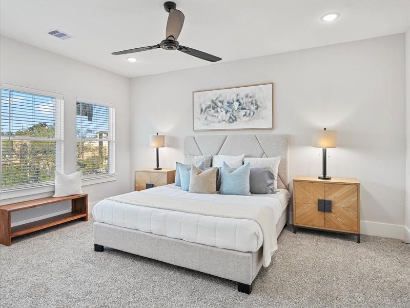 Furnished interior view inside a new home in Skyline Homes at Cavalcade, Houston (Image 26).