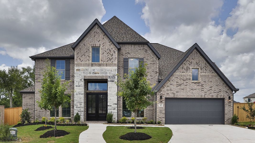 Front exterior of a new home in Briarley, Montgomery, TX, highlighting curb appeal (Image 1). Front exterior of a new home in Briarley, Montgomery, TX, highlighting curb appeal (Image 1).