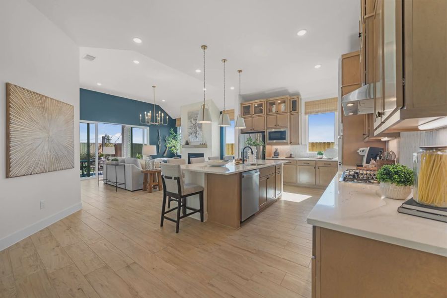Representative furnished interior of a home built from the Hampton by Chesmar Homes in Meridiana 50's and 60's, Manvel (Image 41).