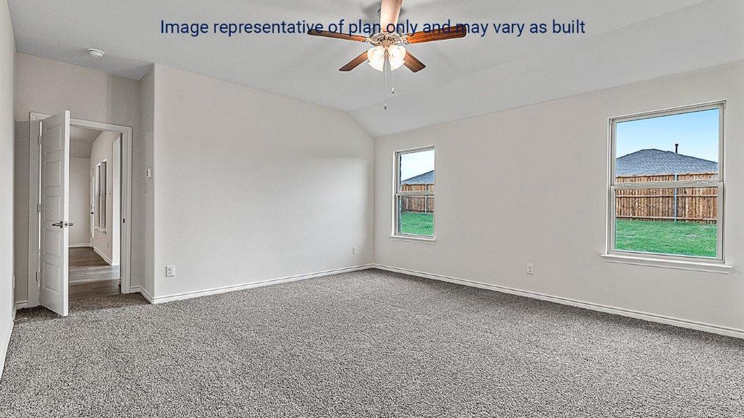 Representative unfurnished interior of a home built from the Holden by D.R. Horton in King's Landing, Corpus Christi (Image 34). Representative unfurnished interior of a home built from the Holden by D.R. Horton in King's Landing, Corpus Christi (Image 34).