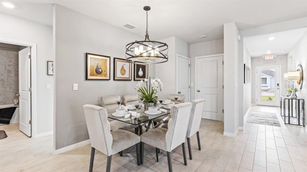 Furnished interior view inside a new home in Coral Lakes - Tradition & Express, Punta Gorda (Image 12). Furnished interior view inside a new home in Coral Lakes - Tradition & Express, Punta Gorda (Image 12).