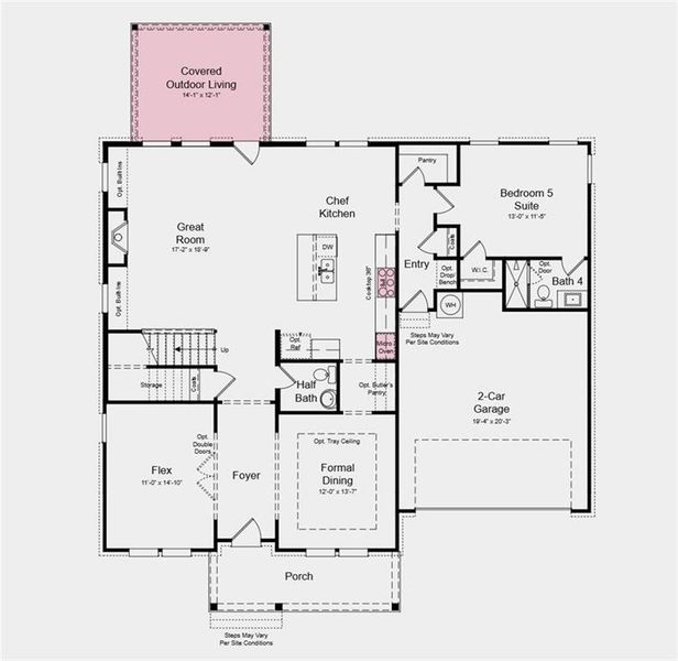 2D floor plan layout of this home in Stratford Hills, Ball Ground, GA (Image 4).