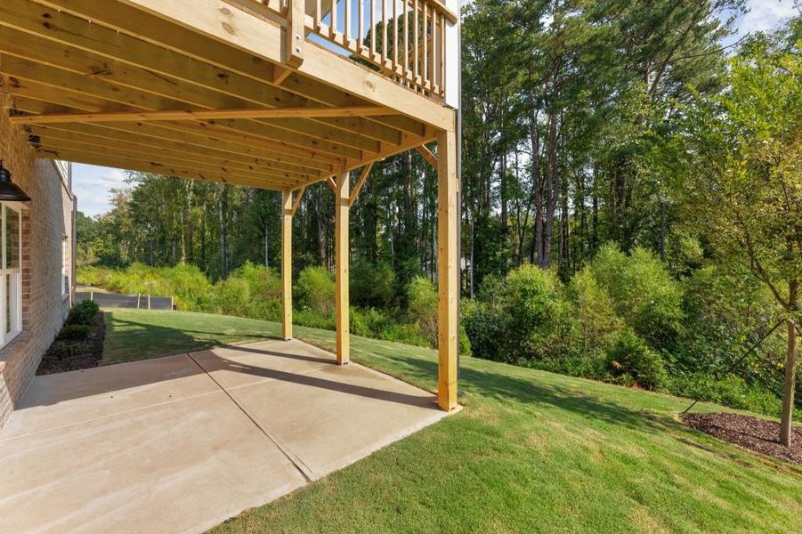 Exterior details and patio area of a home in Hillshire, Cumming (Image 21).