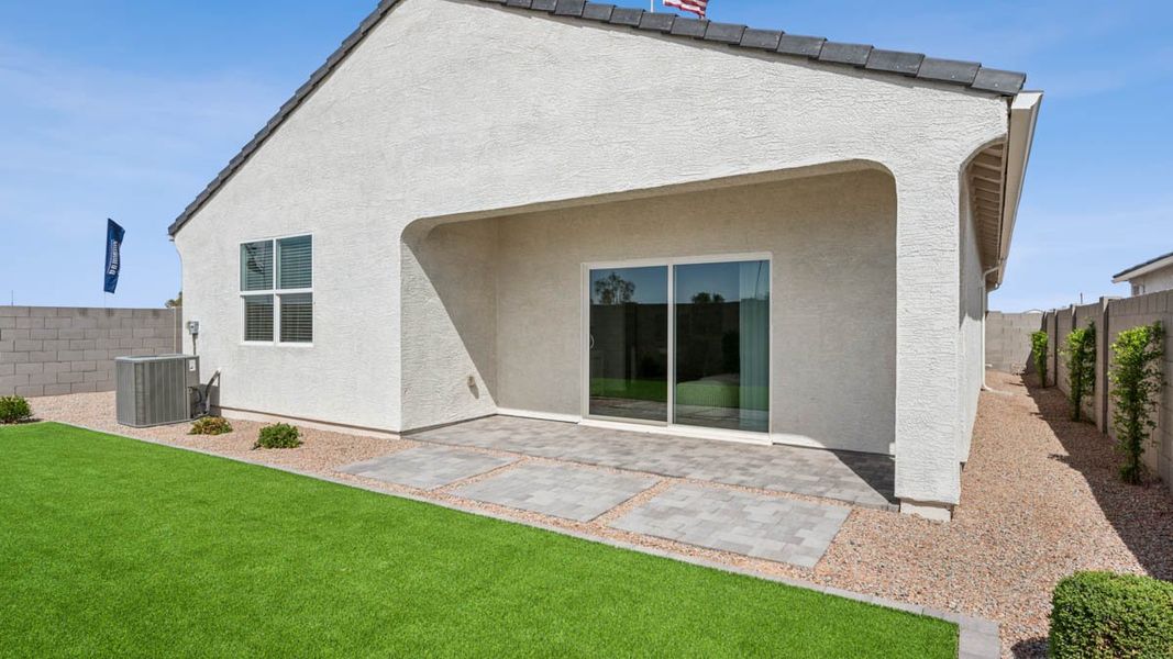 Exterior details and patio area of a home in Heartland Ranch, Coolidge (Image 3).
