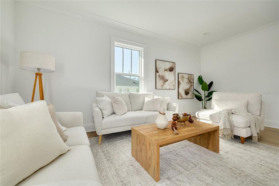 Furnished interior view inside a new home in , St. Petersburg (Image 30).